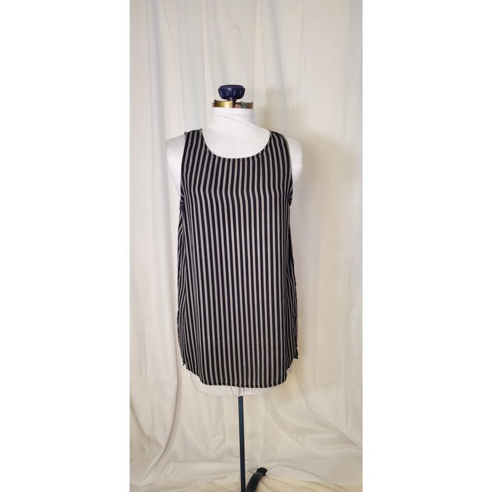 Black and White Striped Top